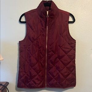Mud Pie Burgandy Quilted Vest